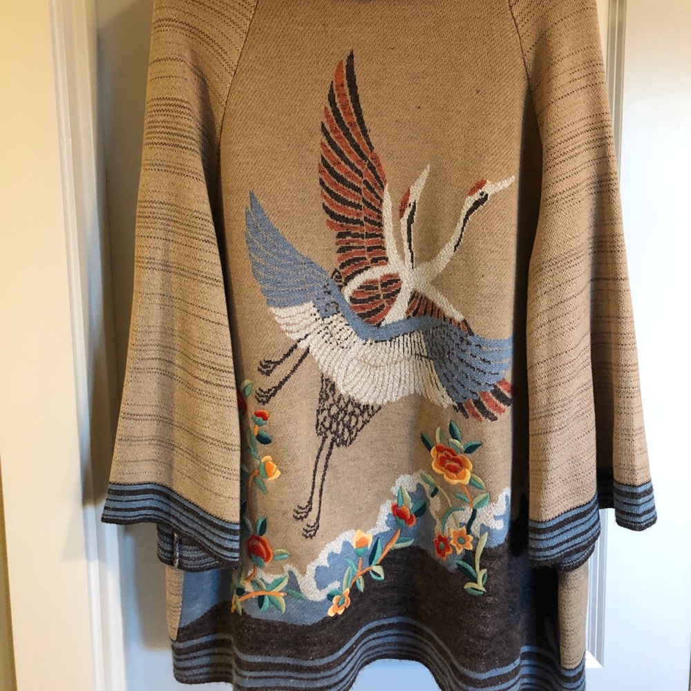 Anthropologie HWR crane sweater
